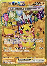 Pikachu ex - 247/191 - SV08: Surging Sparks (NM)