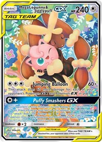 Mega Lopunny & Jigglypuff GX (Alternate Full Art) - SM - Cosmic Eclipse (NM)