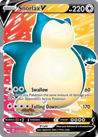 Snorlax V (Full Art) - SWSH01: Sword & Shield Base Set (NM)