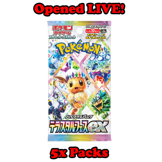 *LIVE* 5x Terastral Festival Japanese Booster Packs